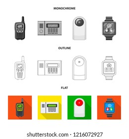 Isolated object of office and house icon. Set of office and system stock symbol for web.