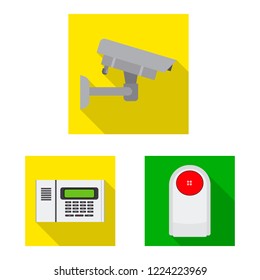 Isolated object of office and house icon. Set of office and system stock symbol for web.
