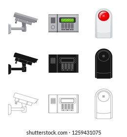 Isolated object of office and house icon. Collection of office and system stock vector illustration.