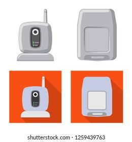Isolated object of office and house icon. Collection of office and system stock vector illustration.