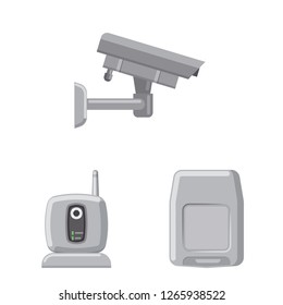 Isolated object of office and house icon. Collection of office and system stock symbol for web.