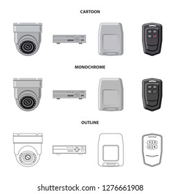 Isolated object of office and house icon. Collection of office and system stock vector illustration.