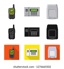 Isolated object of office and house icon. Set of office and system stock symbol for web.