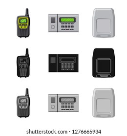Isolated object of office and house icon. Collection of office and system stock vector illustration.