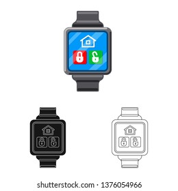 Isolated object of office and house icon. Set of office and system stock vector illustration.