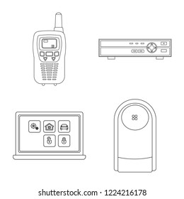 Isolated object of office and house logo. Collection of office and system vector icon for stock.