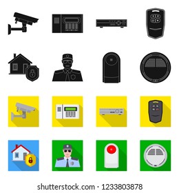 Isolated object of office and house logo. Set of office and system stock vector illustration.
