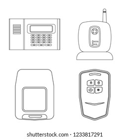 Isolated object of office and house logo. Set of office and system stock vector illustration.