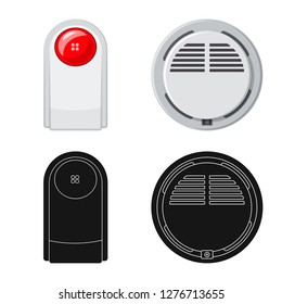 Isolated object of office and house logo. Set of office and system stock symbol for web.