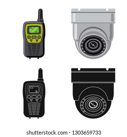 Isolated object of office and house logo. Collection of office and system vector icon for stock.