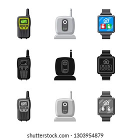 Isolated object of office and house logo. Set of office and system vector icon for stock.