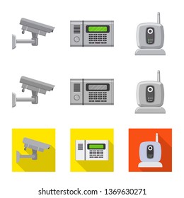Isolated object of office and house logo. Collection of office and system stock vector illustration.