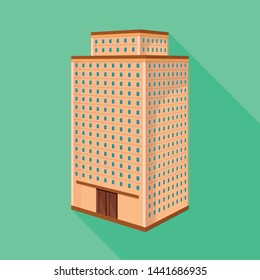 Isolated object of office and house logo. Collection of office and skyscraper stock symbol for web.