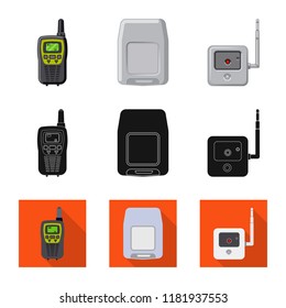 Isolated object of office and house sign. Collection of office and system vector icon for stock.