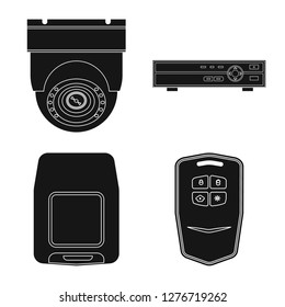 Isolated object of office and house sign. Set of office and system stock symbol for web.