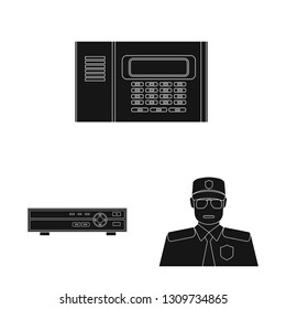 Isolated object of office and house sign. Collection of office and system vector icon for stock.