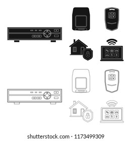 Isolated object of office and house symbol. Collection of office and system vector icon for stock.