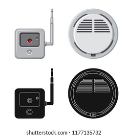 Isolated object of office and house symbol. Set of office and system vector icon for stock.