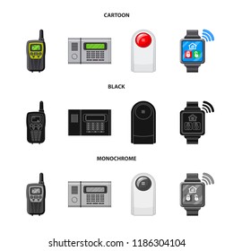 Isolated object of office and house symbol. Collection of office and system stock vector illustration.