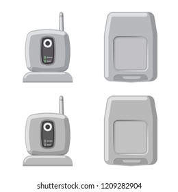 Isolated object of office and house symbol. Set of office and system stock symbol for web.