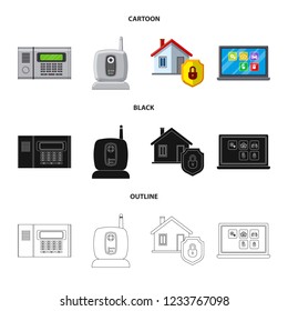 Isolated object of office and house symbol. Set of office and system stock symbol for web.