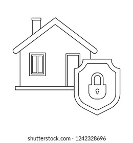 Isolated object of office and house symbol. Set of office and system stock vector illustration.