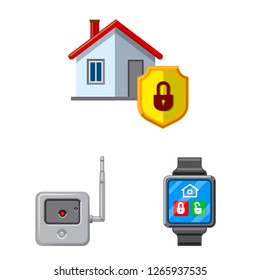 Isolated object of office and house symbol. Collection of office and system stock vector illustration.