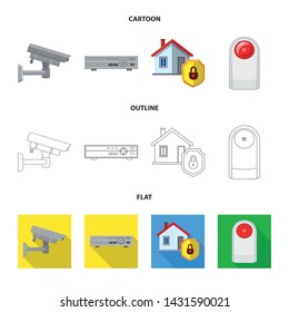 Isolated object of office and house symbol. Collection of office and system stock vector illustration.