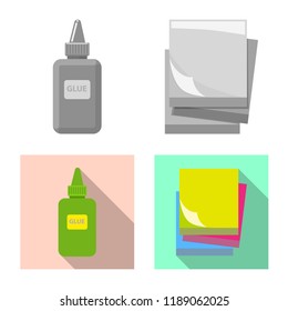 Isolated object of office and supply icon. Collection of office and school stock vector illustration.