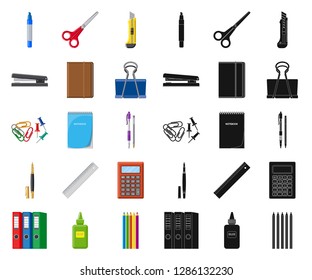 Isolated object of office and supply logo. Collection of office and school stock symbol for web.