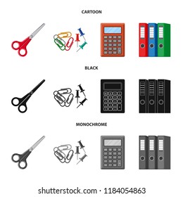 Isolated object of office and supply sign. Collection of office and school vector icon for stock.