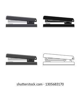 Isolated object of office and supply sign. Collection of office and school stock symbol for web.