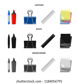 Isolated object of office and supply symbol. Collection of office and school vector icon for stock.