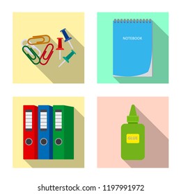 Isolated object of office and supply symbol. Set of office and school vector icon for stock.