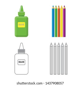 Einziger Gegenstand von Büro- und Versorgungssymbol. Sammlung von Büro- und Schulmaterial-Symbol für Web.
