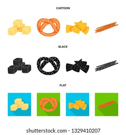 Isolated object of Oktoberfest and bar icon. Set of Oktoberfest and cooking vector icon for stock.