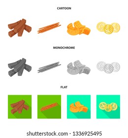 Isolated object of Oktoberfest and bar icon. Set of Oktoberfest and cooking stock symbol for web.