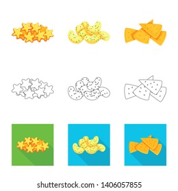 Isolated object of Oktoberfest and bar icon. Set of Oktoberfest and cooking vector icon for stock.