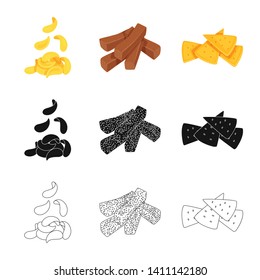 Isolated object of Oktoberfest and bar icon. Collection of Oktoberfest and cooking stock symbol for web.