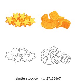 Isolated object of Oktoberfest and bar icon. Set of Oktoberfest and cooking stock vector illustration.