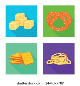 Isolated object of Oktoberfest and bar icon. Set of Oktoberfest and cooking stock symbol for web.