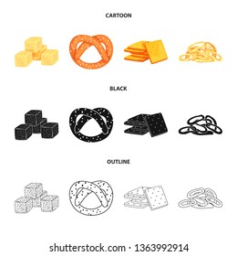 Isolated object of Oktoberfest and bar logo. Set of Oktoberfest and cooking stock symbol for web.