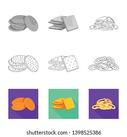 Isolated object of Oktoberfest and bar logo. Set of Oktoberfest and cooking vector icon for stock.