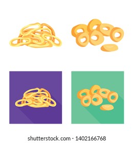Isolated object of Oktoberfest and bar logo. Set of Oktoberfest and cooking vector icon for stock.