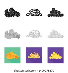 Isolated object of Oktoberfest and bar logo. Set of Oktoberfest and cooking stock vector illustration.