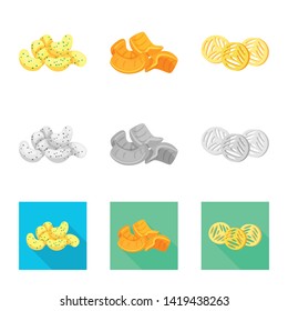 Isolated object of Oktoberfest and bar logo. Collection of Oktoberfest and cooking stock symbol for web.