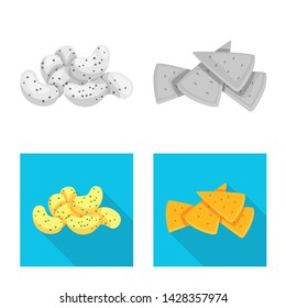 Isolated object of Oktoberfest and bar logo. Collection of Oktoberfest and cooking stock symbol for web.