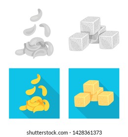 Isolated object of Oktoberfest and bar logo. Set of Oktoberfest and cooking stock symbol for web.
