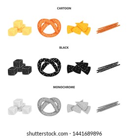 Isolated object of Oktoberfest and bar logo. Collection of Oktoberfest and cooking stock vector illustration.
