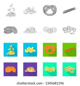 Isolated object of Oktoberfest and bar sign. Set of Oktoberfest and cooking stock symbol for web.